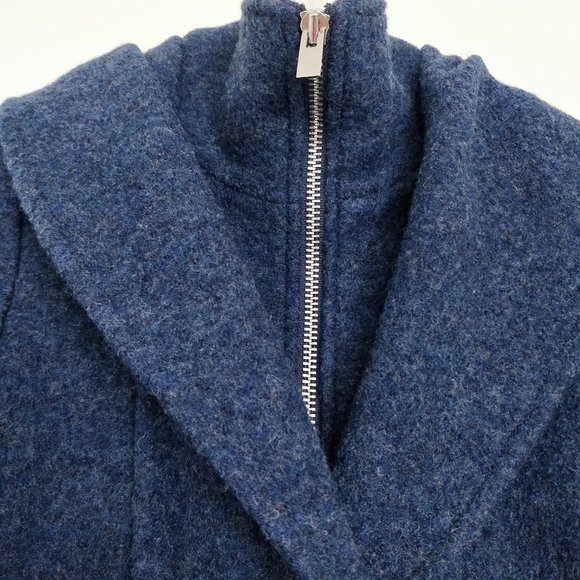 CLUB MONACO Kasppere Wool Coat Sz XS Blue - Picture 6 of 7
